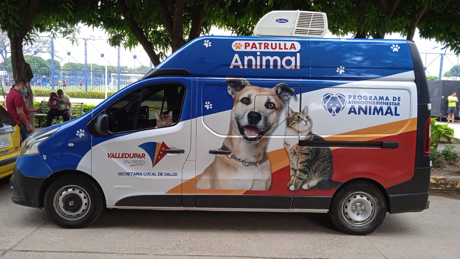 La unidad móvil de la Patrulla Animal